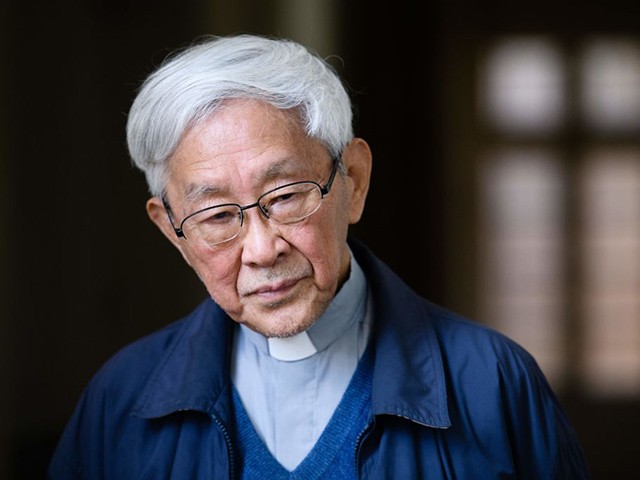 In this picture taken on March 5, 2018, Cardinal Joseph Zen, 86, former Bishop of Hong Kong, listens to a question during an interview with AFP in Hong Kong. Hong Kong Cardinal Joseph Zen has earned a reputation as a fighter -- the octogenarian's latest battle pits him against Vatican officials and Beijing over a deal he believes would devastate the Catholic Church. / AFP PHOTO / Anthony WALLACE (Photo credit should read ANTHONY WALLACE/AFP via Getty Images)